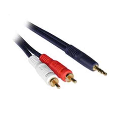 Fasttrack 25ft VELOCITY 3.5mm STEREO MALE to DUAL RCA MALE Y-CABLE FA56681